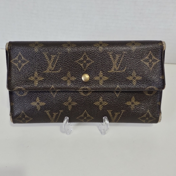 Louis Vuitton Handbags - Louise Vuitton Vintage 2001 Brown Monogram Canvas Porte Tresor Long Wallet